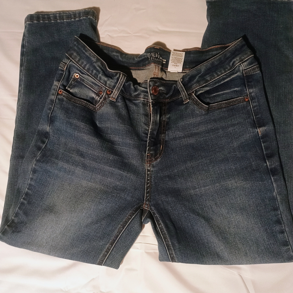 Time and Tru Dark Blue Straight Leg Jeans